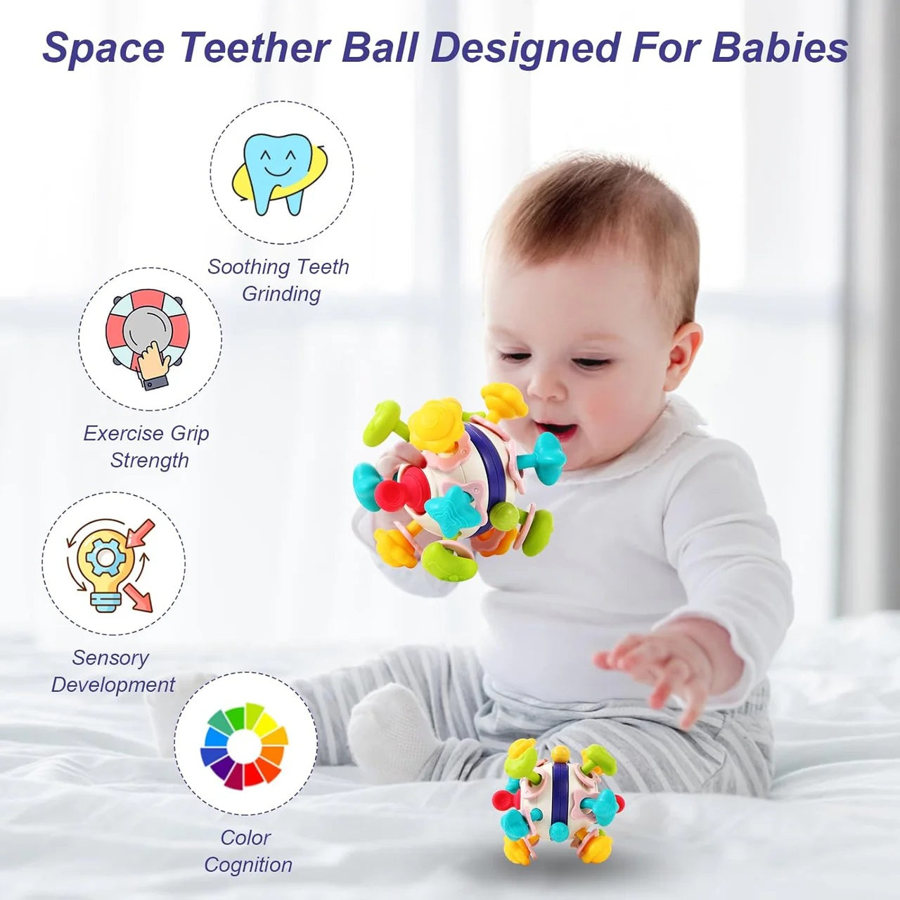 Baby Teether And Rattle Ball